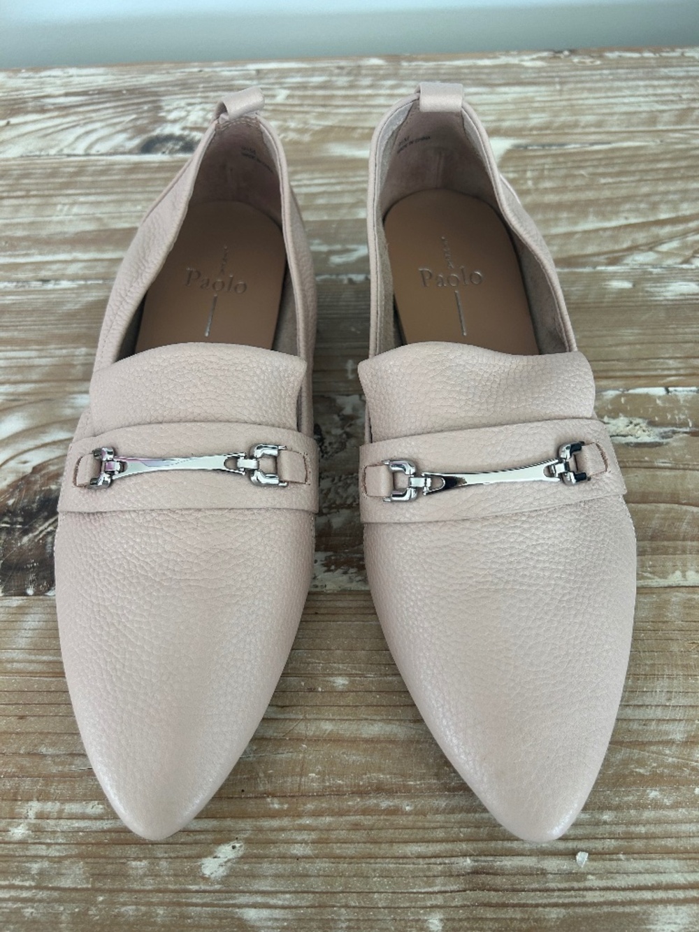 NWOB Linea Paolo Domino Skimmer Flats in Blush Sz 9.5